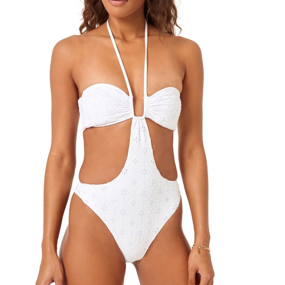 NWT l*space Marina Bitsy white One-Piece in XL